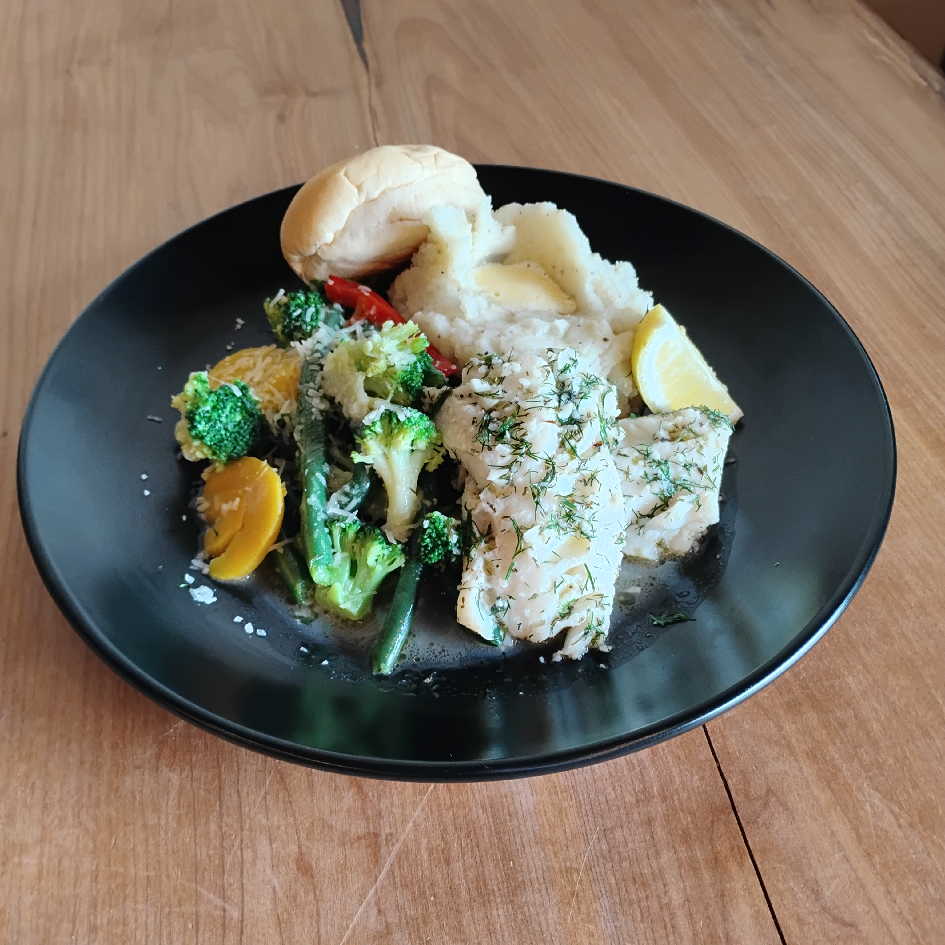 White Wine Poached Cod